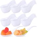 400 Pcs Appetizer Spoons,4. 7 x 1.2 Inch Disposable Mini Tasting Spoons Parties for Wedding, Bridal Shower,Tasting Spoon Bulk for Desserts,Soup, Sushi, Ice Cream (White)