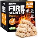 400 pcs Fire Starter - Natural Fire Starters for Campfires, Fire Pit, Pizza Oven, Fireplace, Smoker, BBQ, Pellet Stove & Wood - Fire Starters for Grill, Charcoal Starter