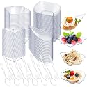 400 Pcs Mini Appetizer Plates Disposable, Classic Style, Clear