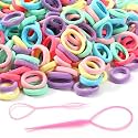 200PCS Elastic Hair Ties, No Crease Small Ponytail Holders for Baby Girls