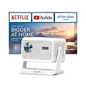 4000 ANSI &amp; Now with Netflix 4K Mini Projector with WiFi and Bluetooth
