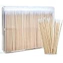 400Pcs 4 Inch Pointed Cotton Swabs, Wooden Precision Tip With Storage Case