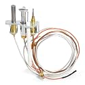 4021-733 Propane Gas Pilot Assembly for Heatilator, Heat-N-Glo Gas Stoves and Fireplaces, 25661 Fireplace Pilot Assembly with Thermocouple Thermopile for Heatilator GNDC30, GNDC33, GNDC36
