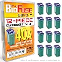 40A SBFC-M Slow Blow Micro Cartridge 12-Piece Fuse Assortment (MCASE, FMM Type Fuses)