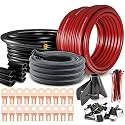 40FT 1/0 AWG Battery Cable Kit 0 Gauge CCA Wire Red/Black with Cable Sleeve