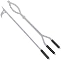 40in Fire Tongs and Fire Poker Set Stainless Steel