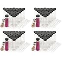 40ml Clear Small Glass Vials 30pcs with Screw Caps(30pcs) (Pack of 4)