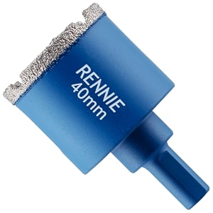40mm diamond hole saw drill bit with tri shank for porcelain tiles ceramic slate stone granite marble glass diamond core holesawhole cutter