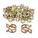 40Pcs 1/2inch Spring Band Type Fuel Hose Clamps, 12mm Silicone Vacuum Hose Pipe Clamp Fasteners, Water Pipe Air Tube Clamps, Fit 11.9-13.1mm OD Hose