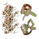40Pcs 1/4Inch Spring Band Type Fuel Hose Clamps, 6mm Silicone Vacuum Hose Pipe Clamp Fasteners, Water Pipe Air Tube Clamps, Fit 6.5-7.1mm OD Hose