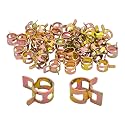 40Pcs 2/5inch Spring Band Type Fuel Hose Clamps, 10mm Silicone Vacuum Hose Pipe Clamp Fasteners, Water Pipe Air Tube Clamps, Fit 10.3-11.4mm OD Hose