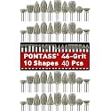 40PCS 46Grit Diamond Grinder Bit Compatible with Dremel Rotary Tool