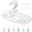 40pcs Kids Baby Clothes Hangers Adjustable 11-14.6" Space Saving Stackable