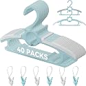 40pcs Kids Baby Clothes Hangers Adjustable 11-14.6" Space Saving Stackable