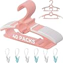 40pcs Kids Baby Clothes Hangers Adjustable 11-14.6" Space Saving Stackable