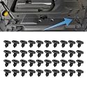 40PCS Push-Type Retainer Clips, Nylon Car Bumper Fender Engine Splash Shield Under Cover Fasteners, Compatible with Most Vehicles, Replace OEM 90467-07201