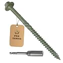 40PCS Timber Screws #14 x 5 Inch, Heavy Duty Self-Tapping Lag Screws