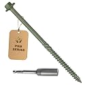 40PCS Timber Screws #14 x 8 Inch, Heavy Duty Self-Tapping Lag Screws