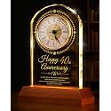 40th Wedding Anniversary Crystal Clock Gifts