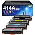 414A Toner Cartridge 4 Pack Replacement for HP 414A HP 414X Toner with Chip