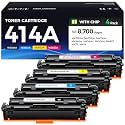 414A Toner Cartridge Set with Chip Compatible with HP M455dn M480f Printer