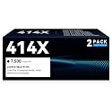 414X Black High Yield Toner Cartridge Replacement for HP 414X W2020X with HP Color LaserJet Pro MFP M479fdw M479fdn M479dn M454dw M454dn M480f M455dn Printer Ink (with Chip, 2 Pack )
