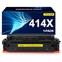 414X Compatible Toner Cartridge Replacement for HP 414A W2022A 414X W2022X Works with M454 M454dw M454dn MFP M479 M479fdw M479fdn M479dw M455dn M480f Printer W2022X (1 Yellow)