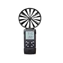 417 Airflow Meter, Temperature Measurement Duct Air Conditioning Large Impeller Air Velocity and Airflow Direction Indicator(417 Host)