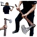 42” Large Berserker Axe, Large Norse Ax, Scandinavian Style Viking Hatchet Double Headed ax, Viking ax, History of Norse Mythology self Defense, Dane Axes for Him