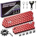 Red 420 Chain 42 and 90 Links Kit for Mini Bike CT200U MB200 212cc