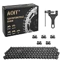 420 Chain 90 Links - Rear Drive 420 Roller Chain Fits for Baja Heat Warrior MB165 MB200, Cole Man BT200X CT200U CT200U-EX 196cc 6.5Hp Mini Bike Motorcycle, Free Chain Breaker Included