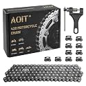 420 Motorcycle Chain 132 Links - 420 Chain for 50 70 90 110 125cc 212cc TaoTao Coolster Apollo Baja Kazuma Chinese ATV, 420 Chain for Mini Bike Go Kart, Free Chain Breaker Included