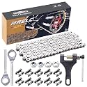 420 Motorcycle Chain 132 Links +Chain Breaker,420 Standard Roller Chain 132 Link for 50 70 90 110 125cc SSR TaoTao Coolster Apollo Chinese ATV 4 Wheeler Quad Pit Dirt Bike 212cc Mini Bike