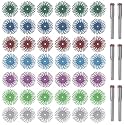 42pcs 1" Radial Bristle Disc Kit with 1/8" Shank for Rotary Tool Mixed Grit 80/120/220/400/600/1000/2500 Abrasive Brush Gap Polishing Pad Buffing Wheel for Jewelry Wood Metal Polishing