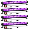 4 Pack 42W LED Black Light Bar for Glow Party