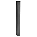 43 inch Metal Mailbox Post Kit, LAVANE Black Powder-Coated Steel Stand Heavy Duty In-Ground Mounting Mail Post for Outdoor Sidewalk Street Curbside