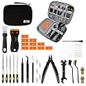 43 Pieces 3D Printer Tools Kit, 3D Printer Accessories for FDM/SLA Printers Starter Tool Set with Storage Bag Includes Nozzle Cleaning Kit, Scrapers, Finishing Tools, Files, Brushes, Wire Cutter