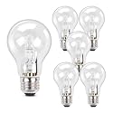 43 Watt A19 Halogen light Bulbs 60 Watt with E26 Base Replacement 6PCS