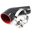45 Degree ID 2 to 3 inch Elbow Silicone Reducer Coupler Hose(51mm to 76mm) 4-Ply with 2Pcs T-Bolt Clamps for Turbo Intercooler Intake Pipe