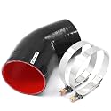 45 Degree ID 4 Inch Elbow Silicone Coupler Hose 4 Ply Polyester Reinforcement With 2 Steel T Clamps,Intercooler,Turbo,Intake Pipe