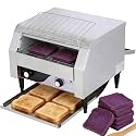 450 pieces/H Commercial Conveyor Toaster, 2600W Heavy Duty Stainless Steel Industrial Electric Oven with Dual Heating Tube, 7-Speed Adjustments for Restaurant Bakery Home Use(450pieces/H)