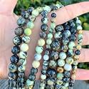 45pcs Adabele Natural African Yellow Turquoise Gemstone 8mm Round Beads