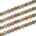 45pcs Adabele Natural Unakite Jasper Gemstone 8mm Round Beads