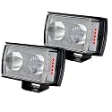 45W Fog Light LED Projector Lamp with Metal Body ? Dual Lens Spot Beam for Motorcycles, Scooty, Bikes, and Cars (12-24V, Pack of 2, Multicolour)