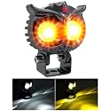 45W LED Owl Fog Light with High Brightness ? Metal Body Dual Lens Spot Beam Projector Lamp for Motorcycles, Bikes, Scooty, and Cars (12-24V, Pack of 1, Multicolour)