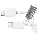 HANYCONY 25W USB C to C Fast Charging Cable 3.3FT Compatible with Samsung Galaxy S23 S22 S21 FE S20 A54 A34 A14 A15 M14 M34 F15 F14 Z Series – Original PD Rapid Charging (White)