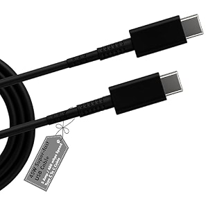 hanycony 25w usb c to c fast charging cable 33ft compatible with samsung galaxy s23 s22 s21 fe s20 a54 a34 a14 a15 m14 m34 f15 f14 z series  original pd rapid charging white