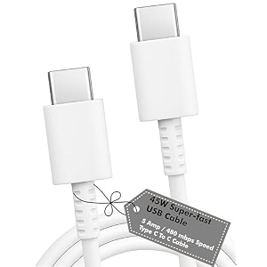 hanycony 25w usb c to c fast charging cable 33ft compatible with samsung galaxy s23 s22 s21 fe s20 a54 a34 a14 a15 m14 m34 f15 f14 z series  original pd rapid charging white