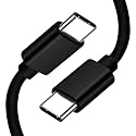 HANYCONY Type-C Rapid 45w USB C to C Fast Charging Cable – Compatible with Samsung Galaxy S23 S22 S21 21 FE S20 A34 M14 M34 M54 M53 – Original Charging Speed (Black)