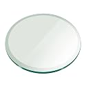 46" Inch Round Glass Table Top 1/2" Thick Tempered Beveled Edge by Fab Glass and Mirror